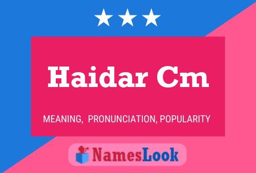 ملصق اسم Haidar Cm