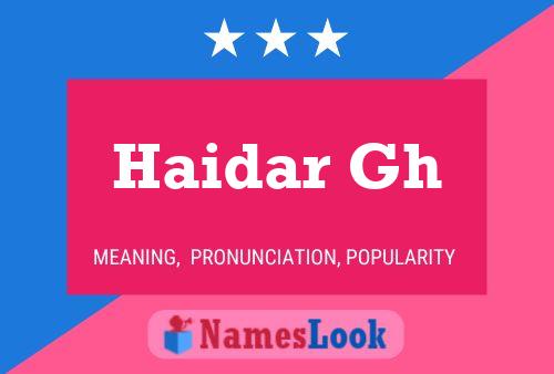 ملصق اسم Haidar Gh