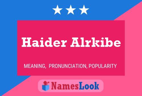 ملصق اسم Haider Alrkibe