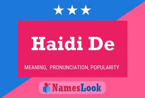 ملصق اسم Haidi De