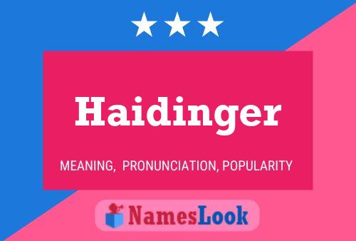 ملصق اسم Haidinger