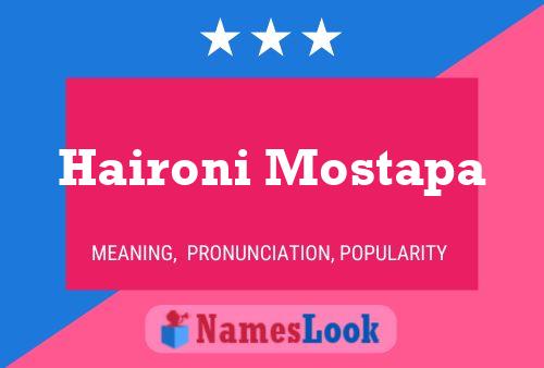 ملصق اسم Haironi Mostapa