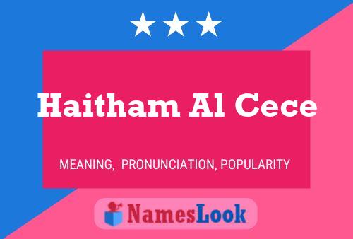 ملصق اسم Haitham Al Cece