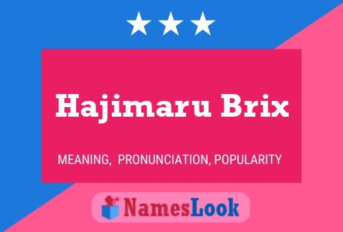 ملصق اسم Hajimaru Brix