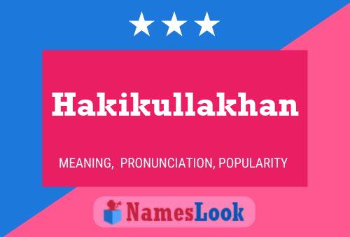 ملصق اسم Hakikullakhan