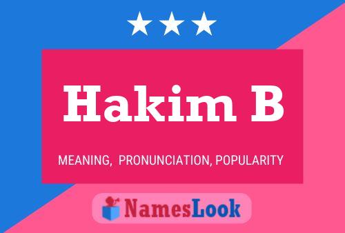 ملصق اسم Hakim B