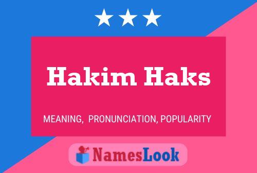 ملصق اسم Hakim Haks