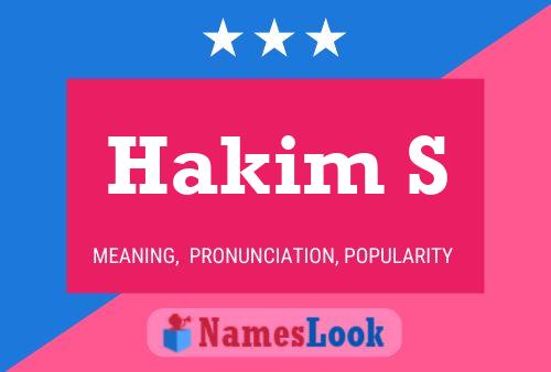 ملصق اسم Hakim S