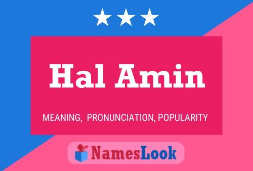 ملصق اسم Hal Amin