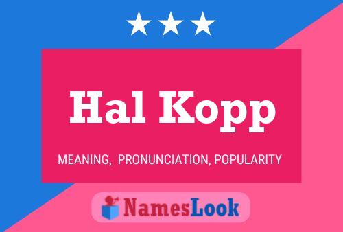 ملصق اسم Hal Kopp