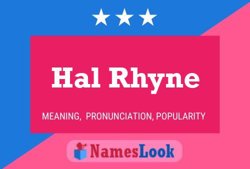 ملصق اسم Hal Rhyne