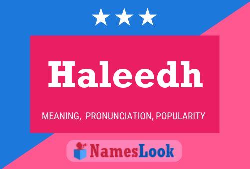 ملصق اسم Haleedh