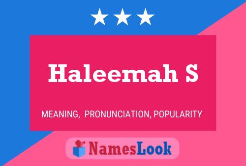 ملصق اسم Haleemah S