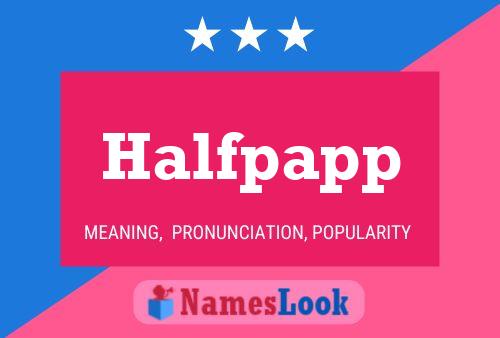 ملصق اسم Halfpapp