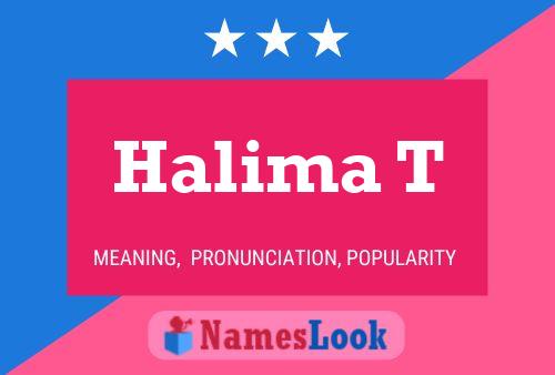 ملصق اسم Halima T