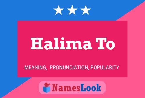 ملصق اسم Halima To