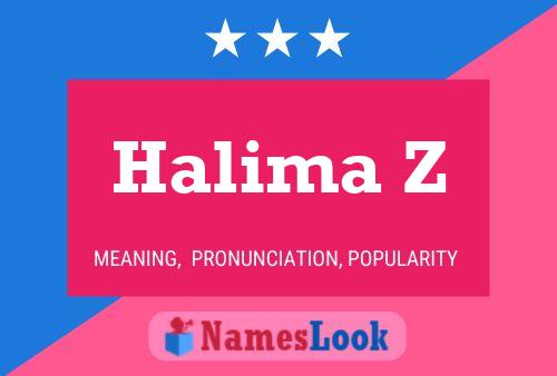 ملصق اسم Halima Z