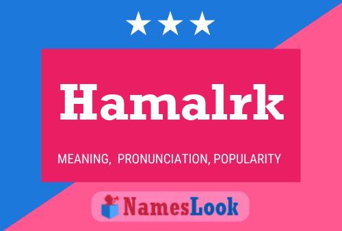 ملصق اسم Hamalrk