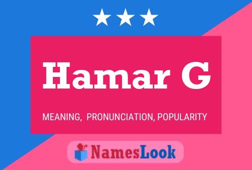 ملصق اسم Hamar G