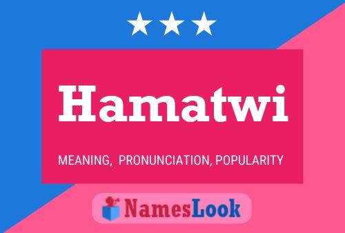 ملصق اسم Hamatwi