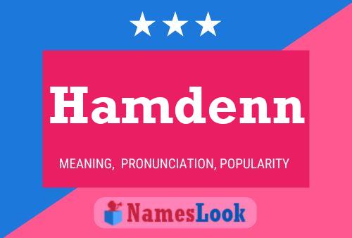 ملصق اسم Hamdenn