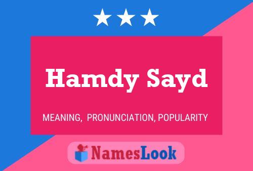 ملصق اسم Hamdy Sayd