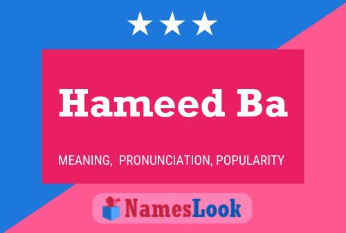 ملصق اسم Hameed Ba