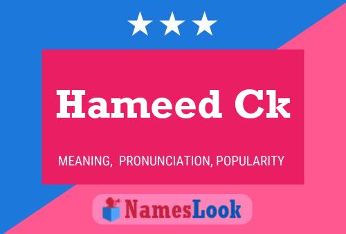 ملصق اسم Hameed Ck