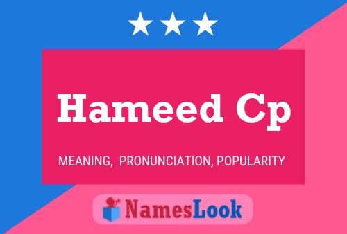 ملصق اسم Hameed Cp