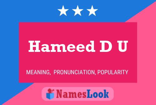 ملصق اسم Hameed D U