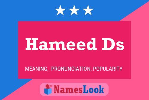 ملصق اسم Hameed Ds