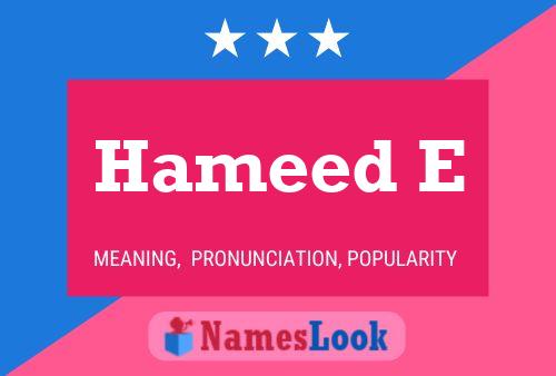 ملصق اسم Hameed E