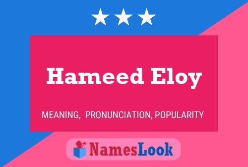 ملصق اسم Hameed Eloy