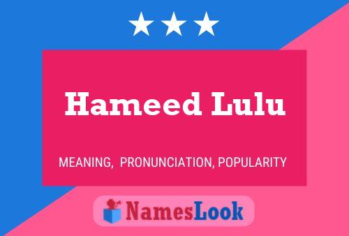 ملصق اسم Hameed Lulu