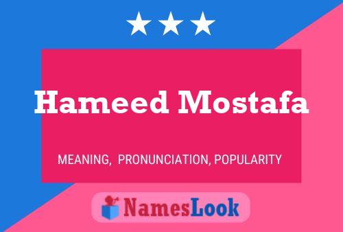 ملصق اسم Hameed Mostafa