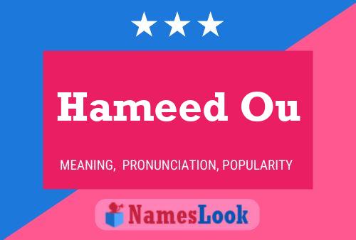 ملصق اسم Hameed Ou