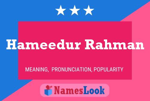 ملصق اسم Hameedur Rahman