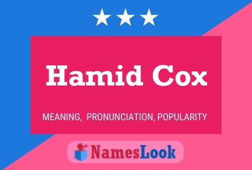 ملصق اسم Hamid Cox