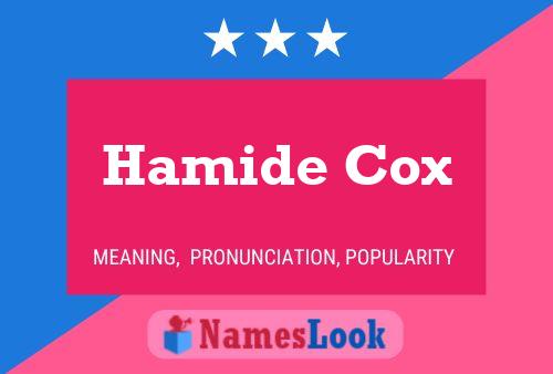 ملصق اسم Hamide Cox