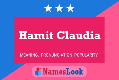 ملصق اسم Hamit Claudia