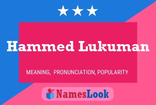 ملصق اسم Hammed Lukuman