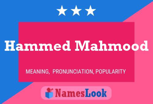 ملصق اسم Hammed Mahmood