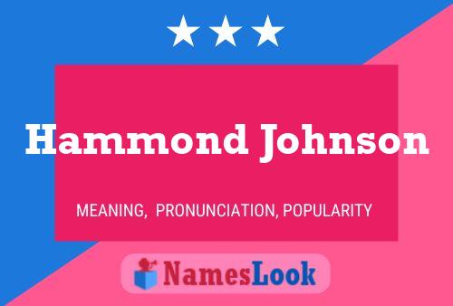 ملصق اسم Hammond Johnson