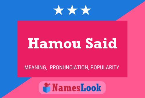 ملصق اسم Hamou Said