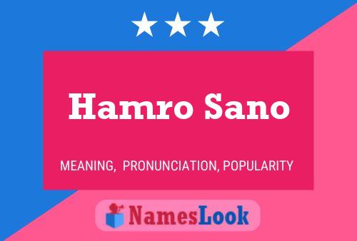 ملصق اسم Hamro Sano