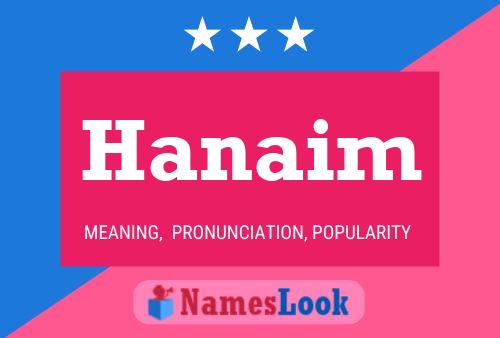 ملصق اسم Hanaim