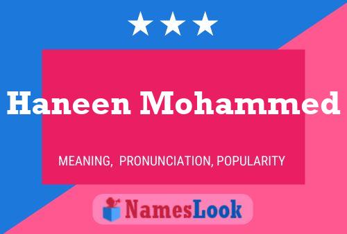 ملصق اسم Haneen Mohammed