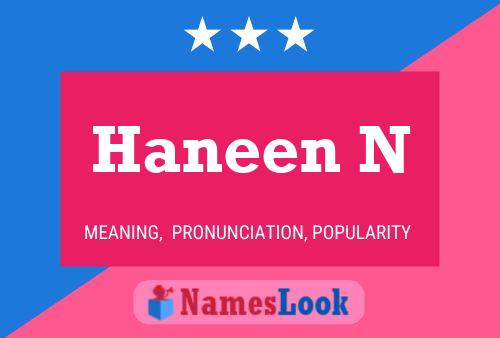 ملصق اسم Haneen N