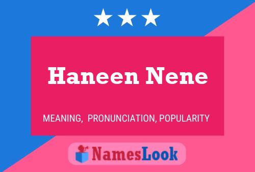 ملصق اسم Haneen Nene