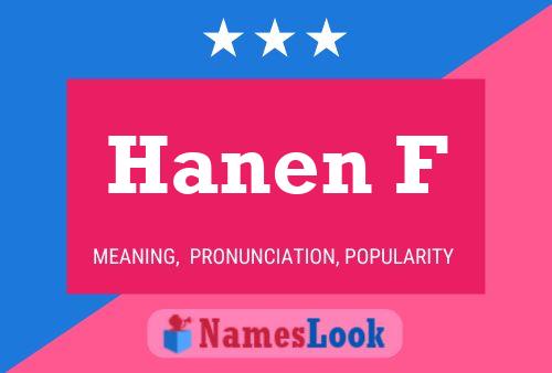 ملصق اسم Hanen F